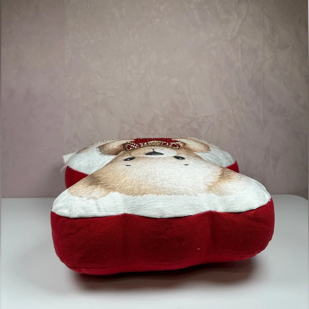 Bella Lux Heartfelt Valentines Teddy Bear Pillow - Red and White